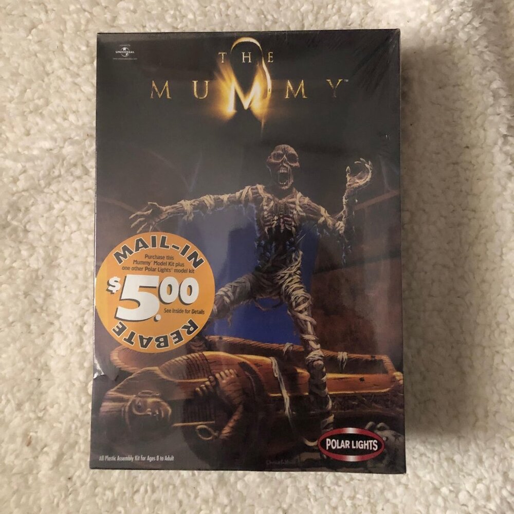 Vintage Polar Lights “The Mummy” model kit number 5023, unopened
